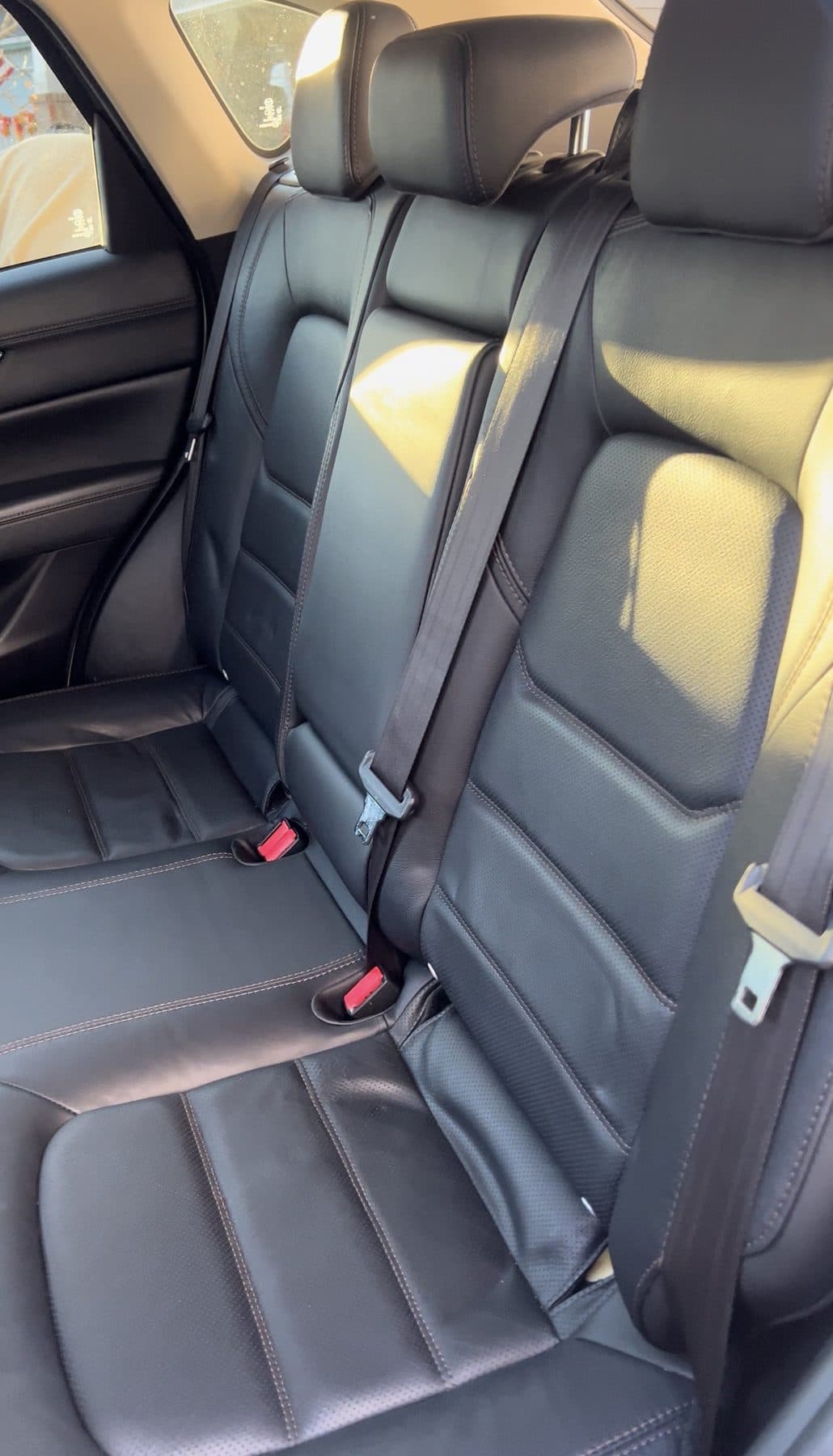 After: black leather rear seat
