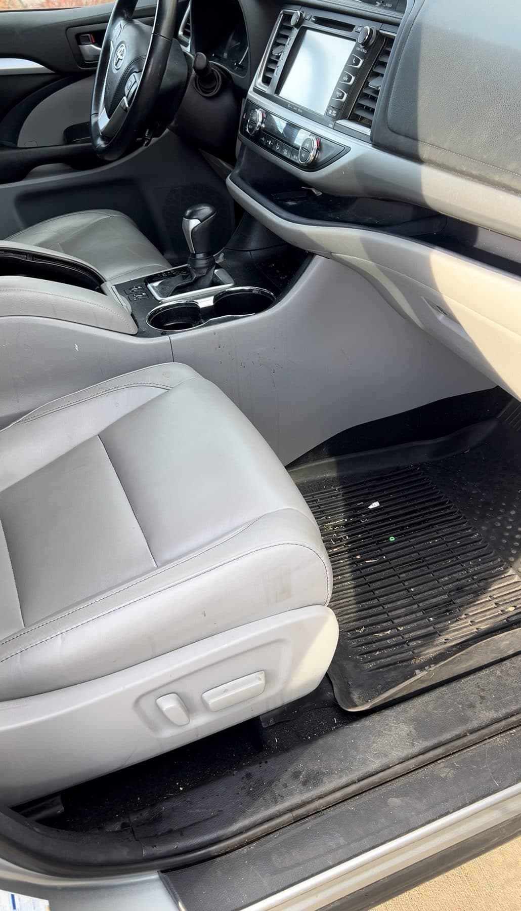 Before: passenger seat area