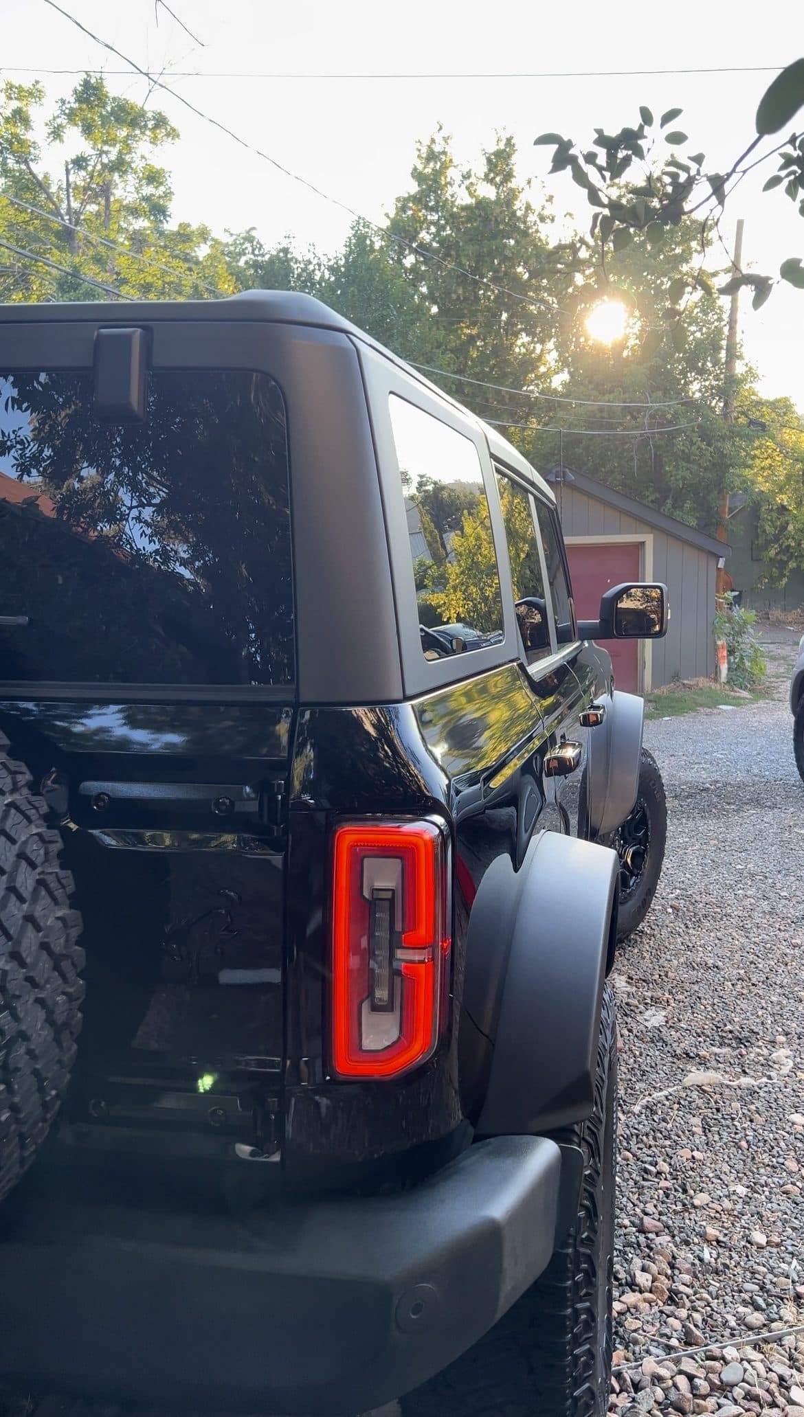 Ford bronco rear quarter taillight after detail